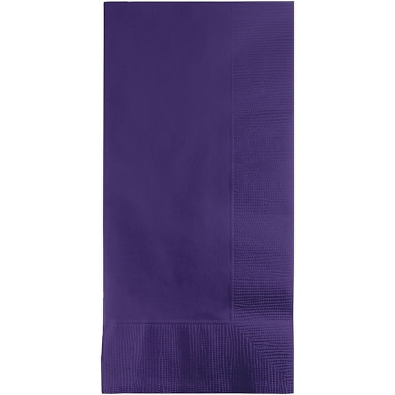 Touch of Color Dinner Napkins, 2-Ply, 1/8 Fold, Purple, 100 Ct