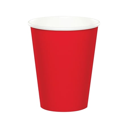 Creative Converting Touch of Color Hot/Cold Paper Cup 9 z. Classic Red 72 Cups/Pack (DTC561031BCUP)