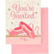 Creative Converting Twinkle Toes Printed Invitations, 8 Count