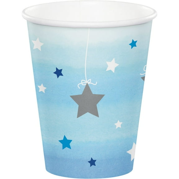 Creative Converting - Twinkle Twinkle Little Star Blue 9oz Paper Cups  -