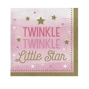 Creative Converting - Twinkle Twinkle Little Star Pink Lunch Napkins -