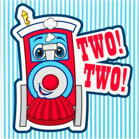 2nd Birthday Train Party Supplies - Lunch Napkins (20)