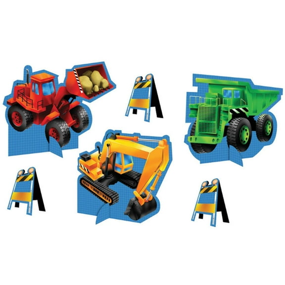 Creative Converting Under Construction Paper Standup Centerpiece Set