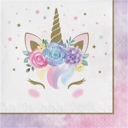Creative Converting Unicorn Pastel Baby Shower Napkins, 16 Count
