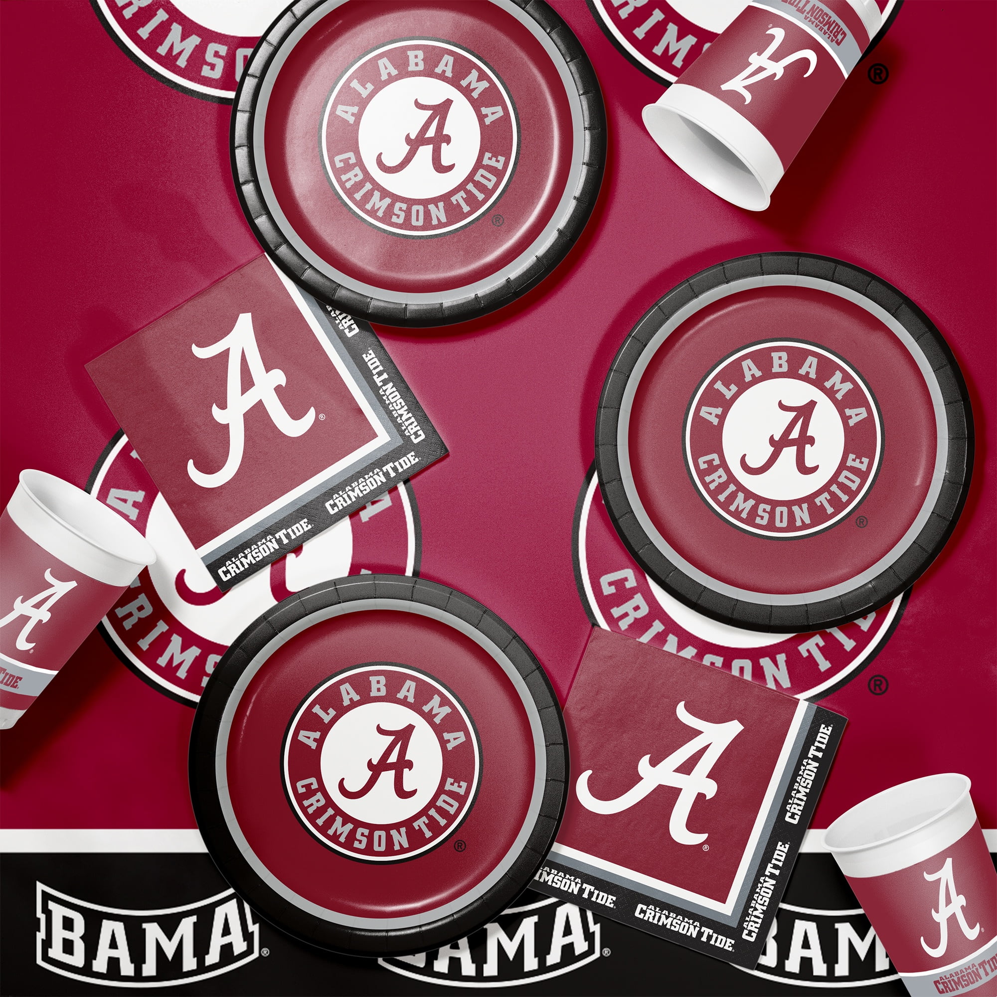 Creative Converting University of Alabama Tailgating Kit, Serves 8