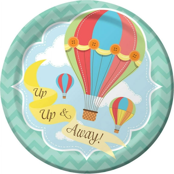 Creative Converting Up, Up and Away Dessert Plates, 8pk