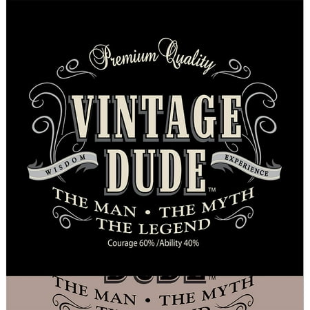 Vintage Dude Man Myth Legend Birthday Retirement Party Table Cover (1)