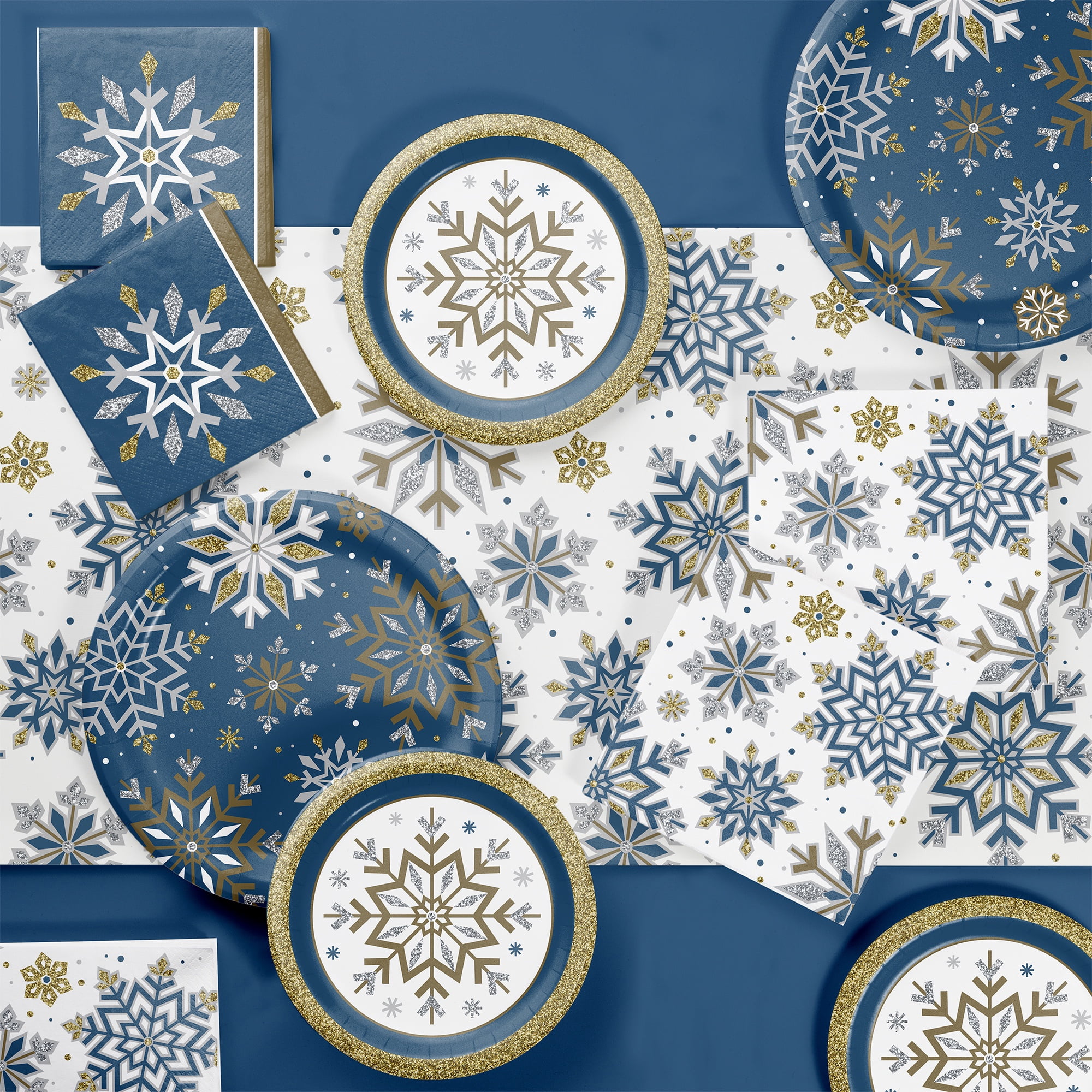 Creative Converting Whimsical Winter Christmas Tableware Set, Serves 8
