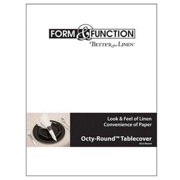Creative Converting White Octy-Round Tablecloth, each