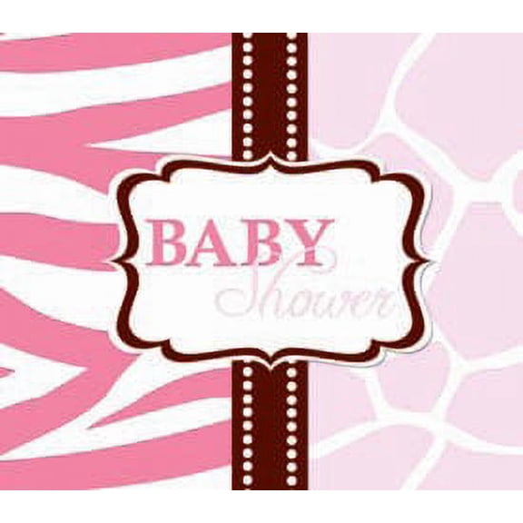 Creative Converting Wild Safari Girl Pink Printed Invitations, 8-Count
