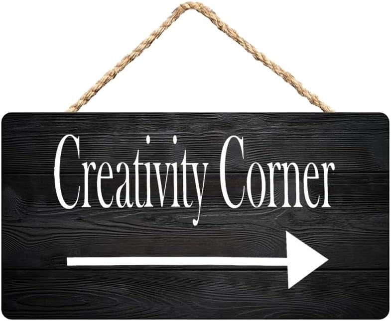 Creative Corner Arrow Wooden Hanging Sign Wall Plaque, Front Door Decor ...