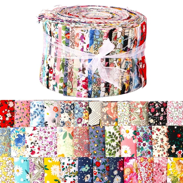Creative Cotton Jelly Roll Fabric, 6.25x100cm Strips Roll Precut