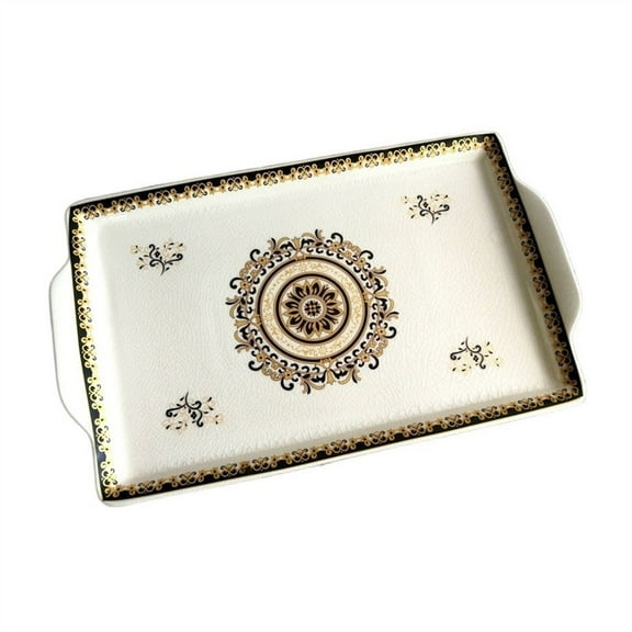Creative Crack Pattern Ceramic Tray Bathroom Rectangular Storage Tray Living Room Coffee Table Fruit Tray