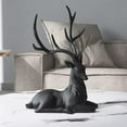 thumbnail image 1 of Creative Craft Deer Decoration Holiday Tabletop Reindeer Ornaments Sculpture for Christmas Cabinet Family Gifts Light - Sitting, 1 of 6