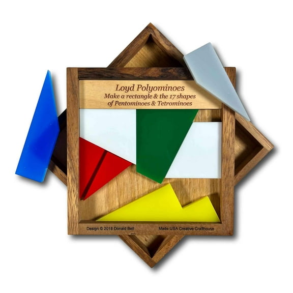 Creative Crafthouse Loyd Polyominoes Puzzle by D. Bell, USA Made Acrylic