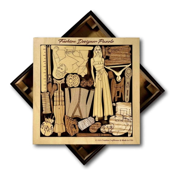 Creative Crafthouse Men's Fashion Designer Puzzle, Wood Art Gift, USA Made