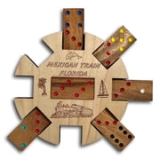 Creative Crafthouse Mexican Train Domino Hub, Florida Edition Wood Accessory, USA Made
