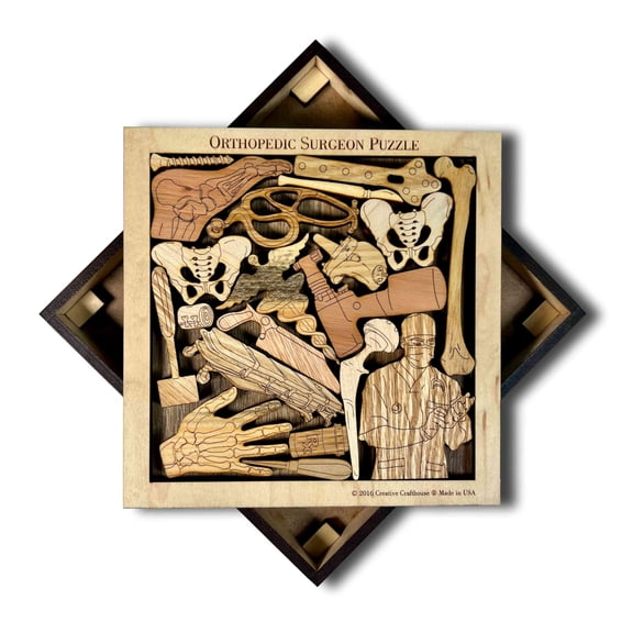 Creative Crafthouse Orthopedic Surgeon Puzzle, Medical Wood Art Gift, USA Made