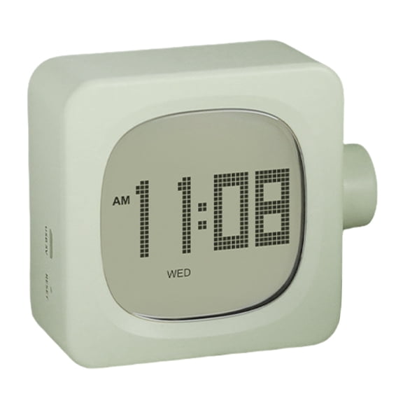 Creative Cubic Alarm Clock with Snoozes Function Timer for Students Night Lamp LED Display Rechargeable Desktop Clock