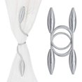 Creative Curtain Tiebacks Silver Twist Holdbacks for Drapes, No