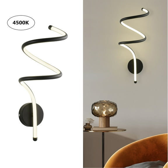 Creative Curve Wall Light Indoor LED Spiral Lamp Nordic Wall Sconce Lighting Fixture