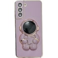thumbnail image 1 of Creative and Cute 3D Astronaut Stand Phone case for Samsung Galaxy Note 20 Ultra 10 Pro A12 A32 M32 A20 A13 5G 4G Soft Back Cover, Light and Thin Plating Shockproof Bumper, 1 of 7
