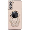 thumbnail image 1 of Creative and Cute 3D Astronaut Stand Phone case for Samsung Galaxy Note 20 Ultra 10 Pro A12 A32 M32 A20 A13 5G 4G Soft Back Cover, Light and Thin Plating Shockproof Bumper(Pink,Samsung A32 5G/M32 5G), 1 of 8