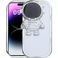 thumbnail image 1 of Creative Cute Astronaut Silicone Phone case with Camera Lens Protection Bracket for iPhone 14 13 12 11 XR Plus Pro Max Fashion Comfortable Anti-Scratch Spaceman Back Cover(Silver,13 Pro max), 1 of 8