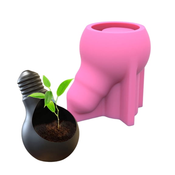 Creative Cute Bulb Silicone Mold Boy Flowerpot Resin Mold Concrete Mold Pen Holder Mold