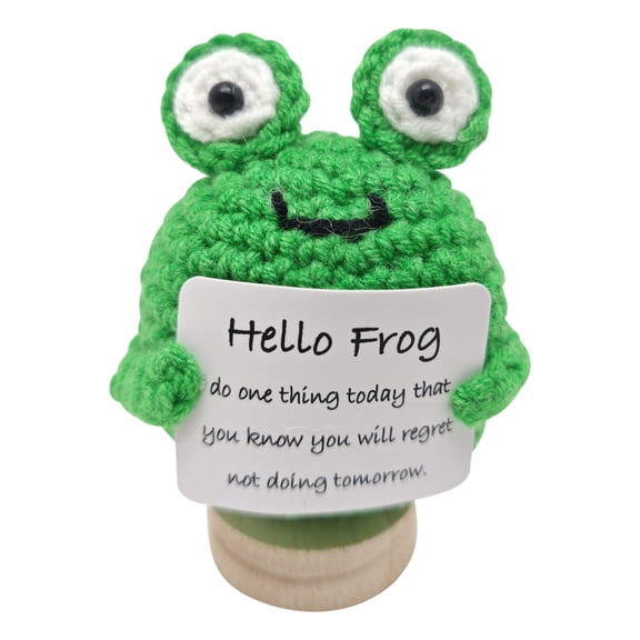 Creative Cute Handmade Crocheted Cutie, Positive Energy Egg Yolk Plushie, Adorable Knitted Toy for Craft Lovers and Thoughtful Gifts, Unique and Cheerful Decorative Companion