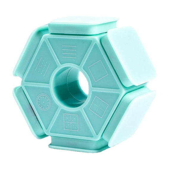 Creative Cute Hexagon Stamp Clock Grid Horizontal Line Rubebr Seal Stamps Early Childhood Educational Development To