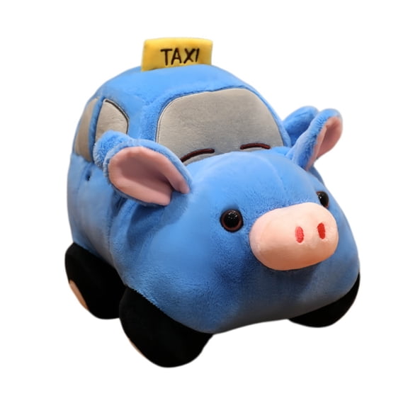 Creative Cute Pig Taxi Plush Animal Toys Sofa Mat Photography Props Home Decor Gifts
