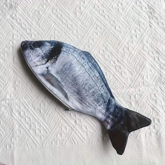 Creative Cute Salted Fish Pencil Case - Large Capacity Funny Fish Design for Students
