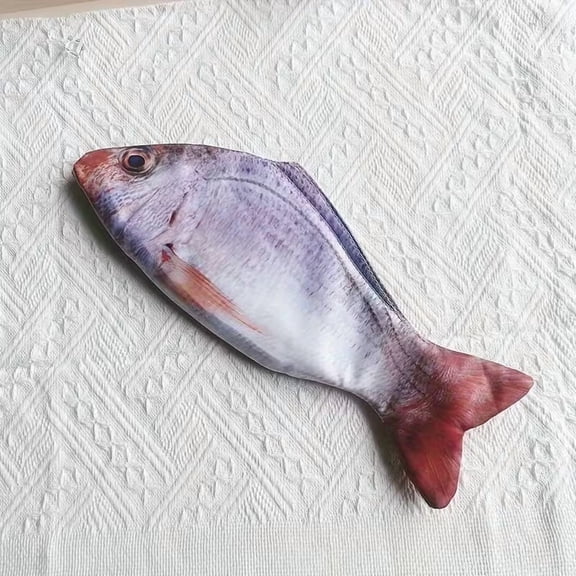 Creative Cute Salted Fish Pencil Case - Large Capacity Quirky Fish Design for Students and Artists