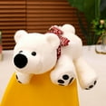 thumbnail image 1 of Creative Cute Tummy Scarf Polar Bear Doll Soft Stuffed Toy Christmas Bear Tummy Bear Hug Pillow Doll Holiday Gift (WHITE,36CM), 1 of 6