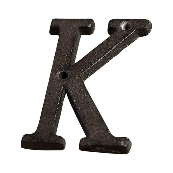 Creative DIY Cast Iron House Letters Numbers Rustic Industrial Decor for Home Garden Shop Address Sign with Screws Black Coated Metal Alphabet Set