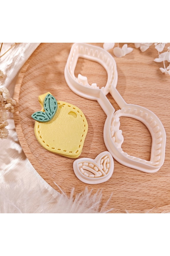 Creative DIY Lemon Keychain Mold - Premium Polymer Clay Tool for Unique Jewelry Crafts