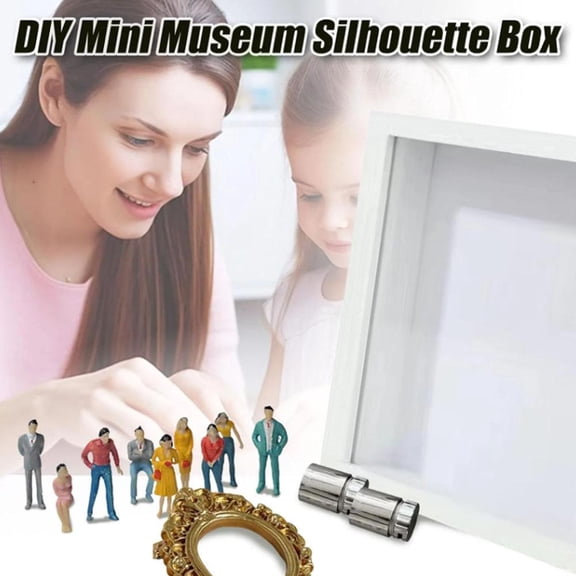 Creative DIY Shadow Box Kit, Includes 8 Figurines and Frames for Endless Styles, Easily Assemble a Sophisticated Memory Showcase, Ideal for Capturing Valentines or Birthday Memories