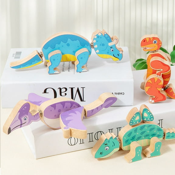 Creative DIY snap assembly dinosaur building blocks cartoon three-dimensional animal puzzle splicing building blocks puzzle toys