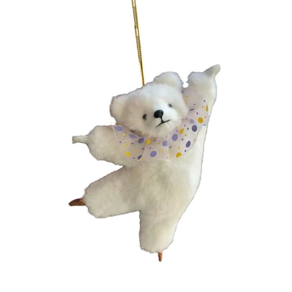 Creative Dancing Bear Keychain Toy Keyrings Soft Stuffed Pendant Keychains Crafts Decorations