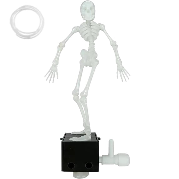 Creative Dancing Skeleton Aquarium Bubbler,Halloween Dynamic Fish Tank Ornament | Animated Oxygenating Aquarium Bubbler Decorations, Resin Skull Air Bubble Decor Interactive Aerator Display