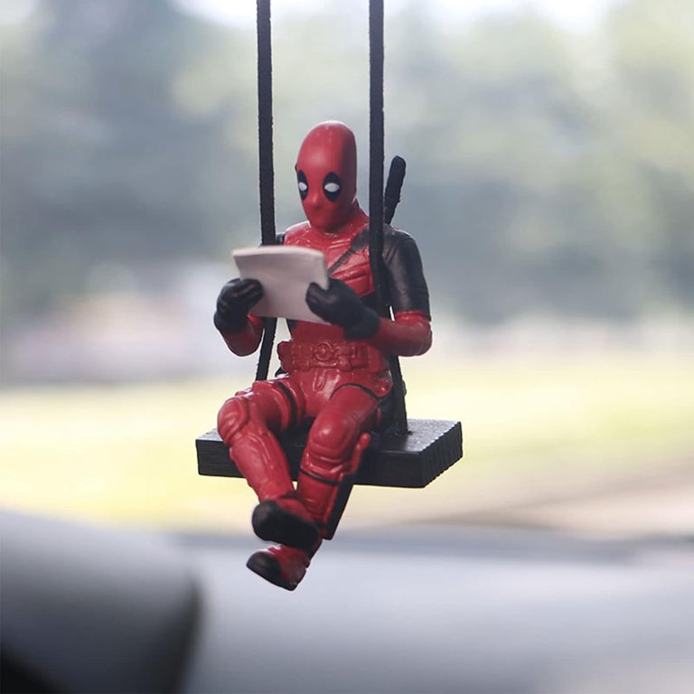 2 Pendentifs Deadpool Pour Rétroviseur De Voiture - Décoration Anime Fun Et Originale