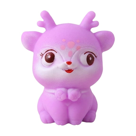 Creative Deer Shaped Squeeze Fidget, Gentle Slow Rising Soft Squishy with Lovely Appearance, Purple Portable Soothing Decompression and Mood Relaxation Daily Accessory(Purple)