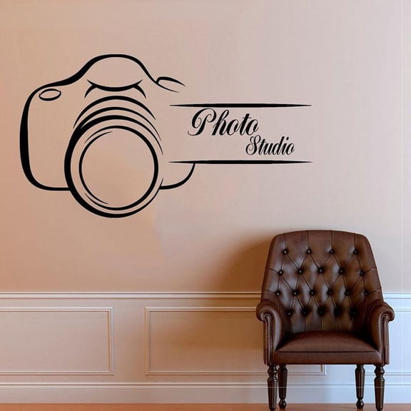 Creative Desgin Camera Photo Studio Wall Decals Houser Decoration Wall Sticker Vinyl Removable self-adhesive film Poster 102x57cm