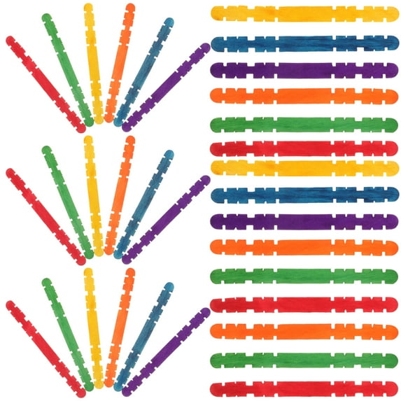 Creative Design 200 Pcs Sticks for Crafts Small Colored Lollipops Multifunction Kid Safe Kids Wooden