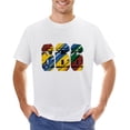 thumbnail image 1 of Creative Design Men’s T-Shirt 100% Cotton Casual Short Sleeve Tops Gift Tee White XS, 1 of 5