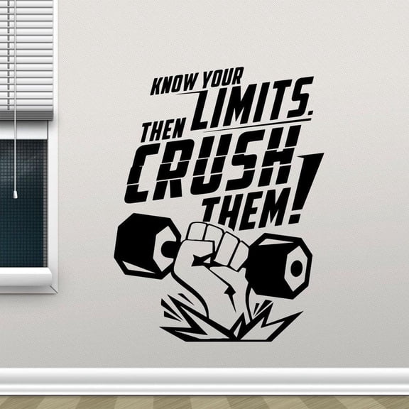 Creative Design Motivational Gym Wall Decal Sport Fitness Quote Vinyl Window Sticker Interior Decor Mural Removable Poster 21x28cm