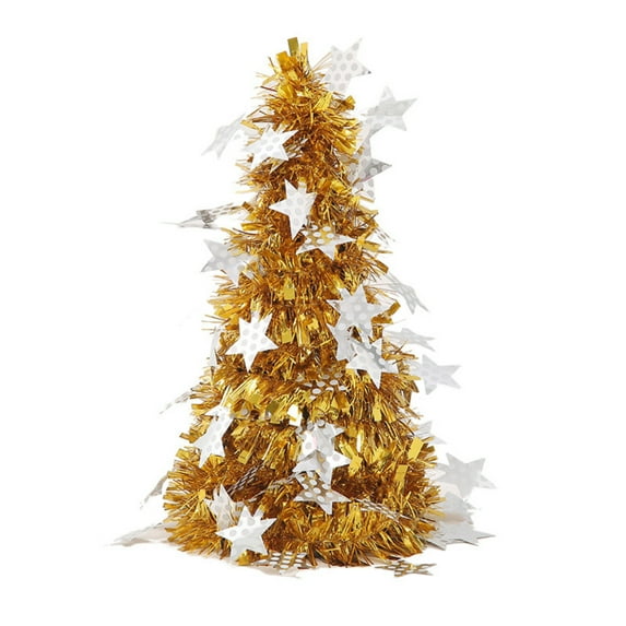 Creative Desktop Christmas Tree Tree Hotel And Shopping Mall Christmas Decorations for Home Office Tabletop Decor Golden