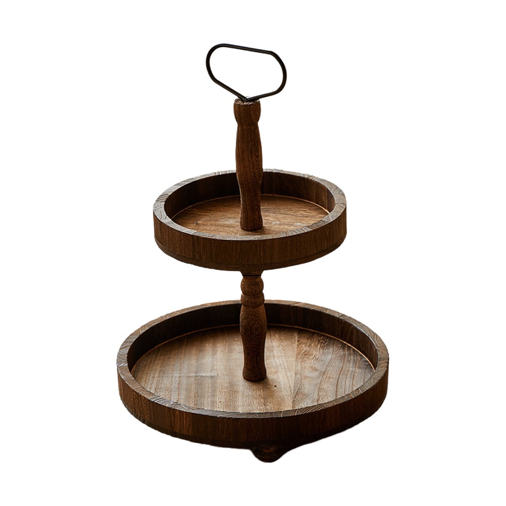 Creative Dessert Rack Double-layer Three-layer Cake Plate Wooden ...
