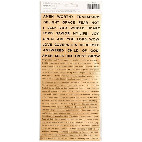 Creative Devotion Cardstock Stickers 6"X12" 2/Pkg-Embossed Scripture Words
